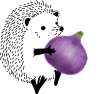 ハリネズミのイラスト